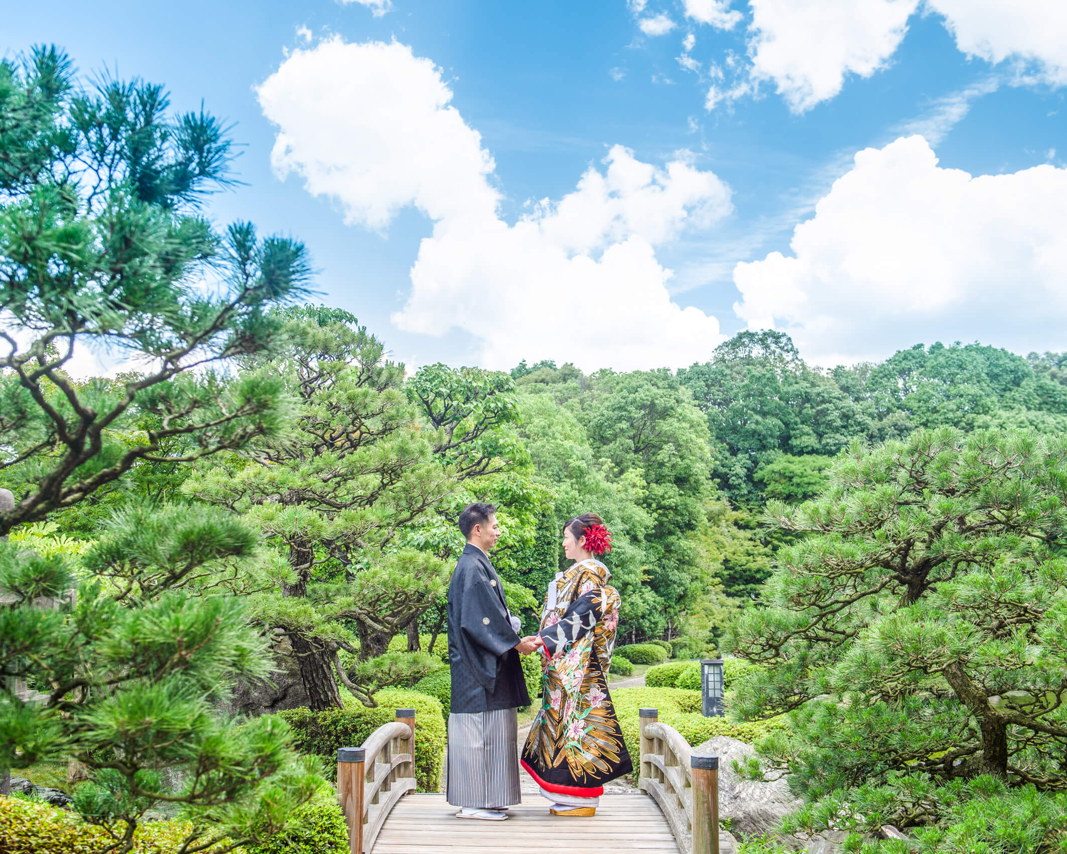 福岡前撮りのオススメロケ地：日本庭園│福岡の前撮り・フォトウェディングはTHE WEDDING TOWN