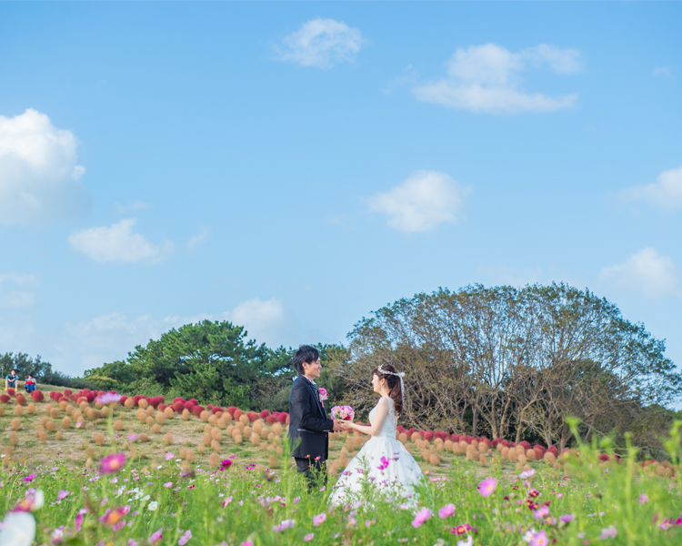 福岡　海の中道海浜公園での前撮り│福岡の前撮り・フォトウェディングはTHE WEDDING TOWN