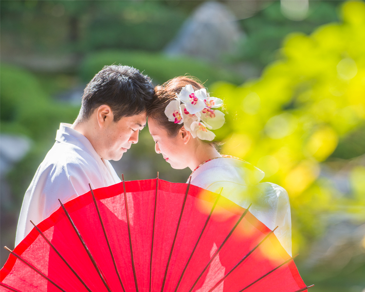 福岡　日本庭園での前撮り│福岡の前撮り・フォトウェディングはTHE WEDDING TOWN福岡