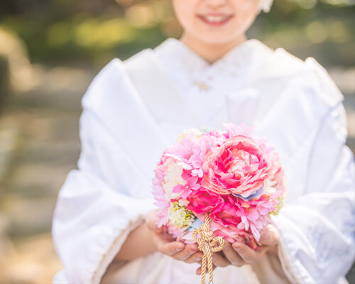 福岡 前撮り 和装のボールブーケ 前撮り フォトウェディング専門店のthe Wedding Town 熊本 福岡